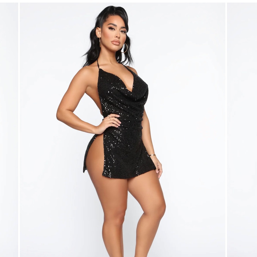 Black Sequin Dress